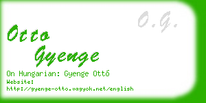 otto gyenge business card